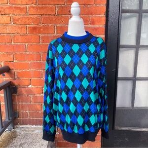 funky argyle sweater